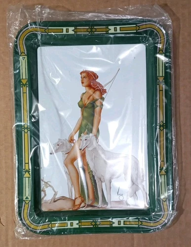 Vintage 1987 Varga Girl “Diana” Tin Trey  Heirloom Tradition (11"× 8") NOS