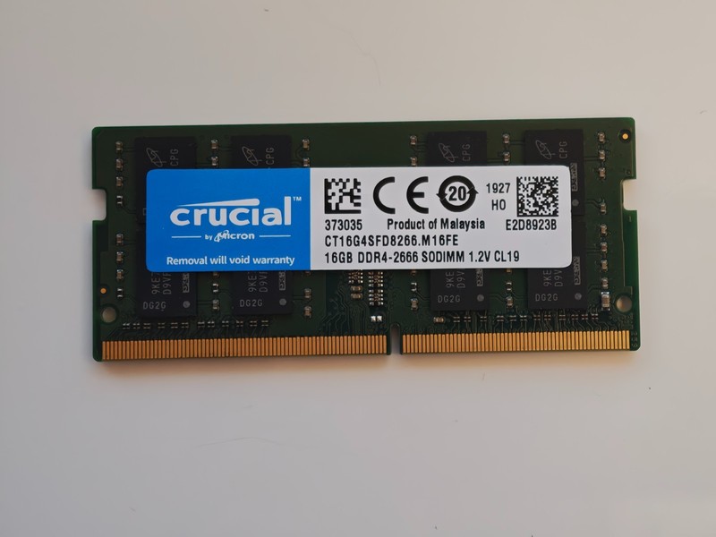 Crucial 16GB DDR4 (1x16GB) 2666 SODIMM CT16G4SFD8266.M16FE