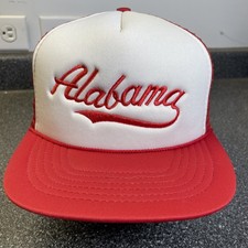 Vintage Alabama University Crimson Tide Hat Cap Trucker Snapback Mesh 1980s NCAA