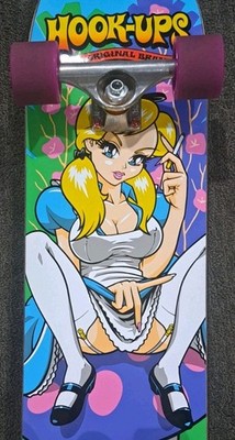 Hook Ups Skateboards Deck Alice in Wonderland 8 X 31.75 complete w