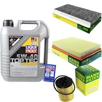 Inspektionskit Filter Liqui Moly ÖL 5L 5W-40 FüR Opel Corsa C F08 F68 1.2 1.0