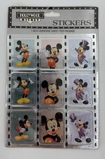 Disney  Hollywood Mickey  Vintage 1980s 80's Gibson 9 Stickers New in Package