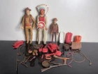 VTG Marx Johnny & Jamie West And Chief Cherokee Action Figures w/ Accessories