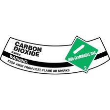 Accuform Cylinder Label, 2 in H, 5 1/4 in W, Vinyl, Arch, English, MCSLCAG