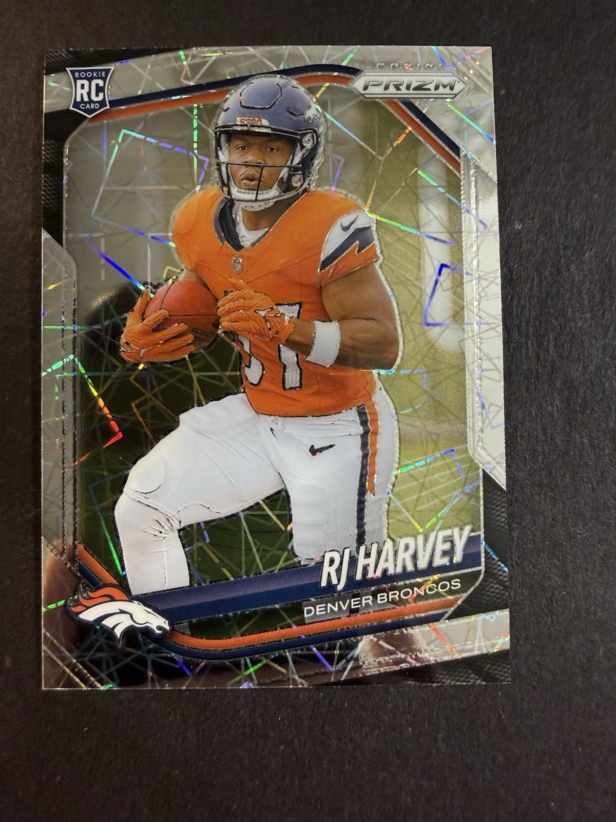 2025 Panini Prizm - Rookies RJ Harvey #303 Lazer Prizm (RC)