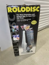NUOVO Excalibur Rolodisc Tower Motorizzato 75 CD Portaoggetti Organizzatore Giochi Raro