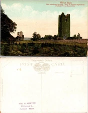 Hill of Slane Postcard Valentines Series Ireland Tower Ruins Divided Back Unpstd