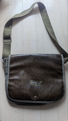 Diesel Men Messenger Bag DIESEL BORN Brown Synthetic leather Luxury Stylish ITA