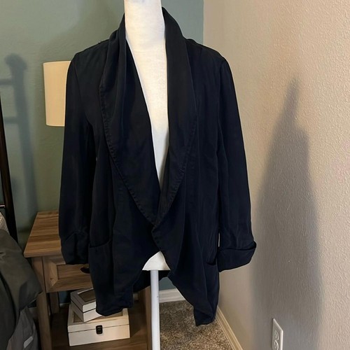 Leichter Blazer Tahari dunkelblau vorne offen Größe S - Bild 2 von 11