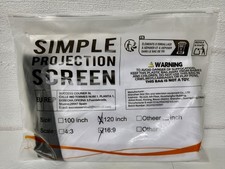 120" Indoor Outdoor 16:9 Projector Screen with Mounting Kit New in Bag
