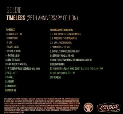 GOLDIE-TIMELESS (25 YEAR ANNIVERSARY EDITION) NEW CD