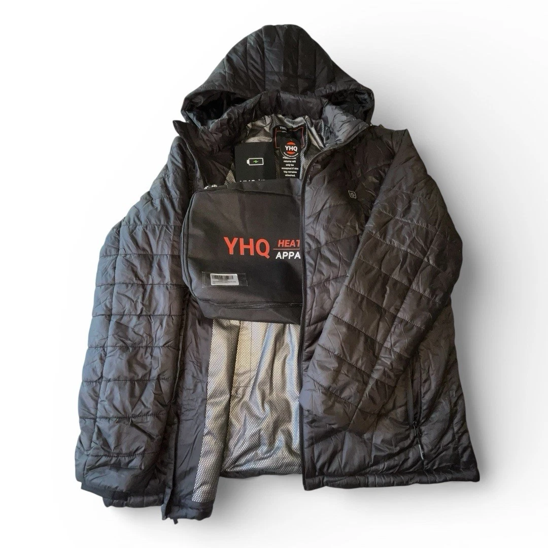 YHQ Heated Apparel Heated Hooded Puffer Jacket Black Men's Size L
Opens in a new window or tab