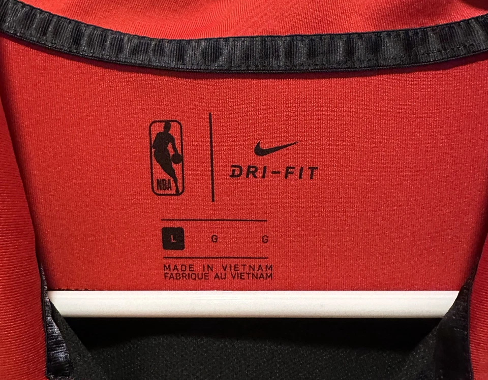 Houston Rockets Nike Dri-Fit Polo Shirt Men's Large L Short Sleeve NBA Red - Image 2 of 4