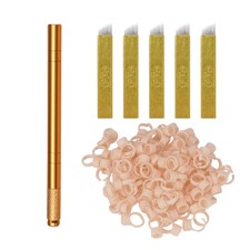 3D Tattoo Pen with 5pcs 12PCD Blade Microblading Tattoo Needle Makeup Manual Pen