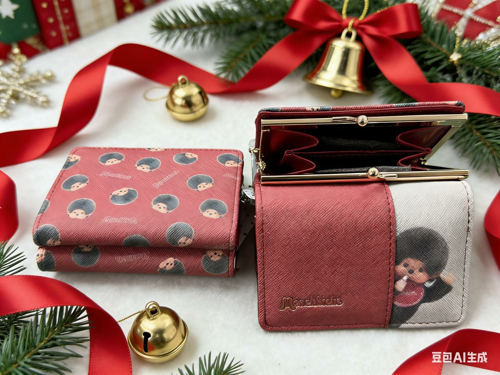 54217 Monchhichi Purse with Coin Bag RED  ~ NEW ~ Mimi Collection mimiwoo