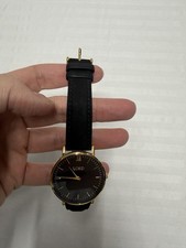 Lord Timepieces Watch 316L Stainless Gold Mens 32mm Genuine Leather Suede Strap