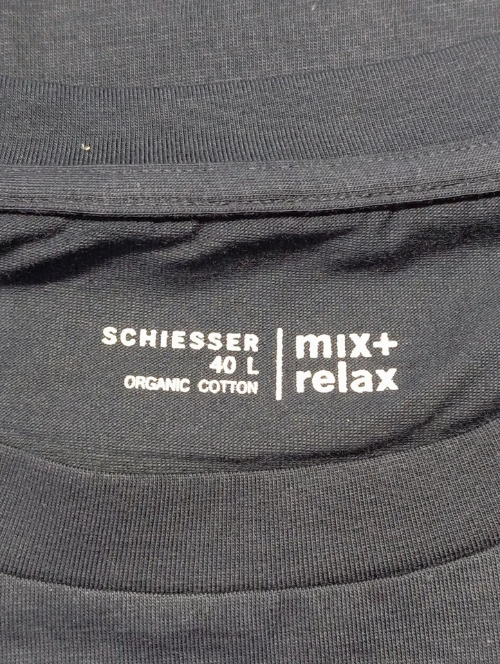 SCHIESSER Blusa de manga corta Mujeres Blusa Talla EU 40 azul look casual - Imagen 4 de 4