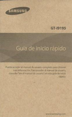 Anleitung Samsung Galaxy S4 mini GT-I9195 auf Spanisch Guía de inicio rápido