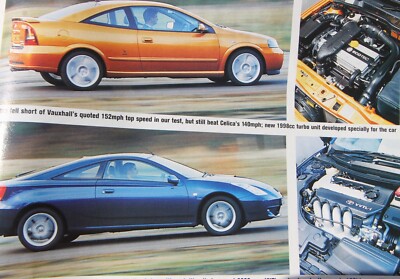 Original 2000 Autocar extracted article TOYOTA CELICA 190 v VAUXHALL ASTRA TURBO