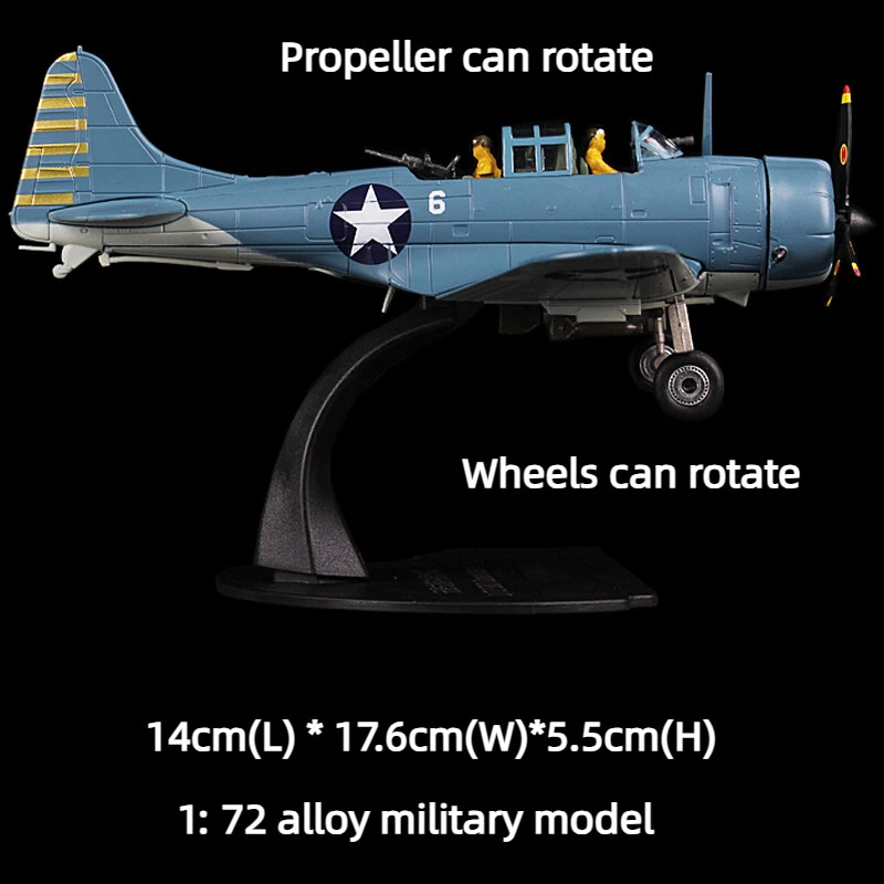 1:72 Alloy Diecast Military Model U.S.Navy Douglas SBD Dauntless Bomber Aircraft - Image 2 of 4