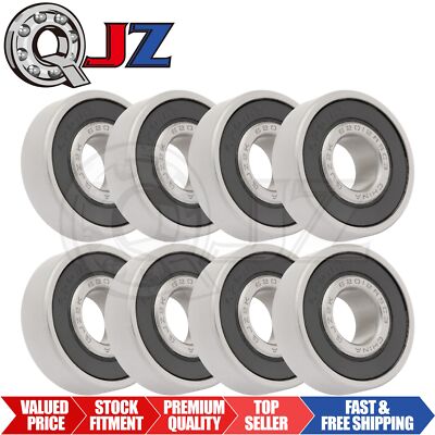 [Qty.8] 6201-2RS Deep Groove Radial Ball Bearing [12mm ID x 32mm OD x 10mm W]