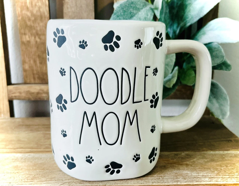 New Rae Dunn Doodle Mom Mug Labradoodle Poodle Pet Mom Dog Mom Christmas