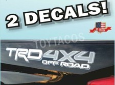 Toyota Trd 4x4 Off Road Tacoma Tundra Sticker Decal White Silver