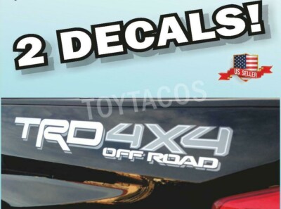 Toyota TRD 4x4 OFF ROAD Tacoma Tundra Sticker Decal White Silver