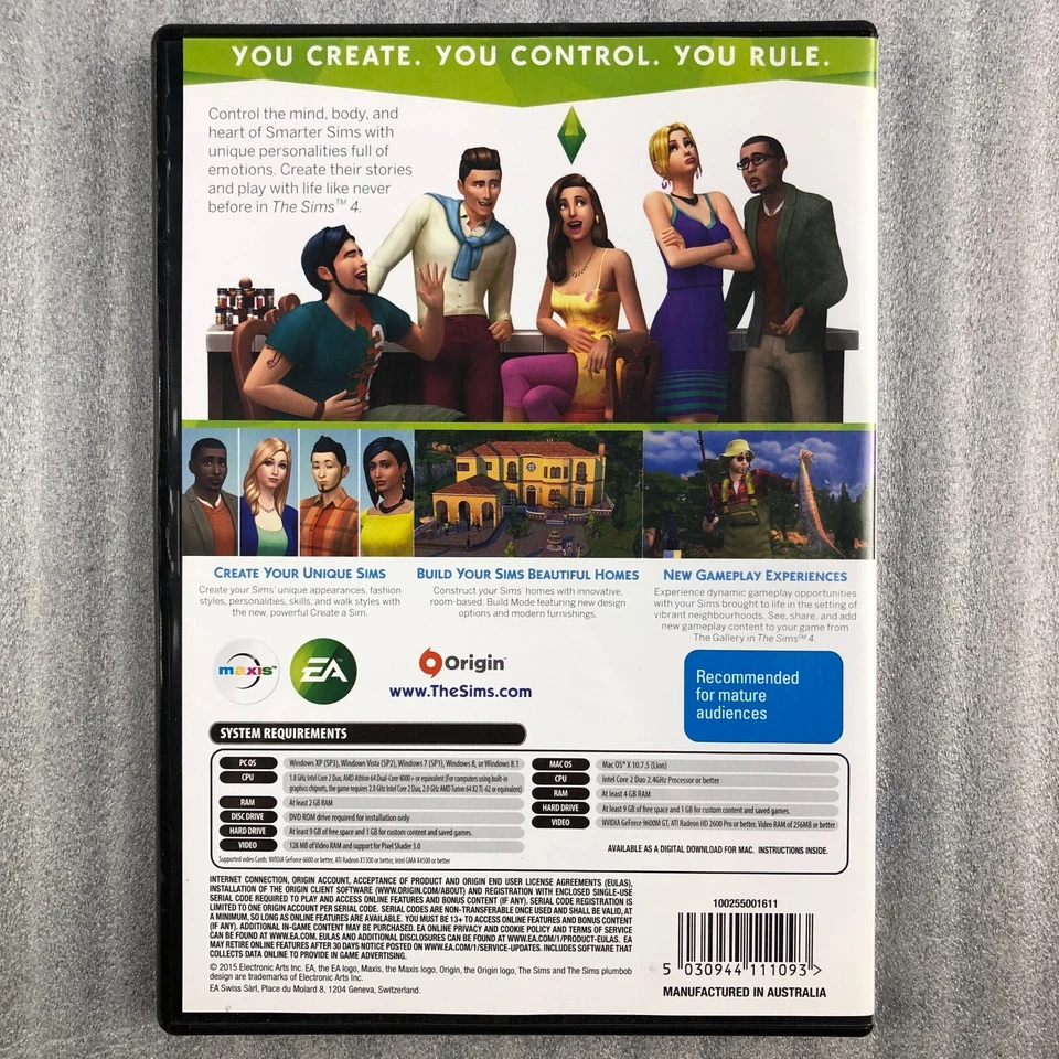 The Sims 4 PC DVD ROM Game Computer Video Game Simulation Family Fun Role Play - Image 2 of 4