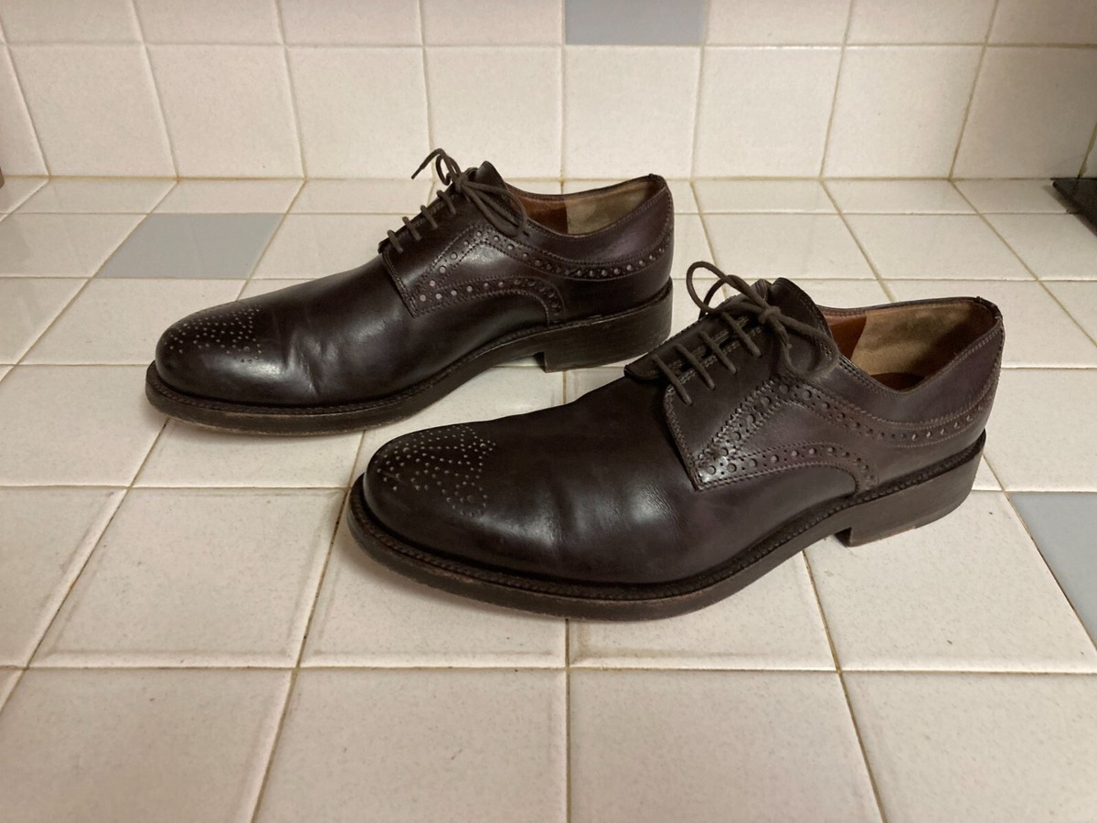 Fratelli Rossetti Men's Brown Lace up Leather Wing Tip Oxfords 9.5