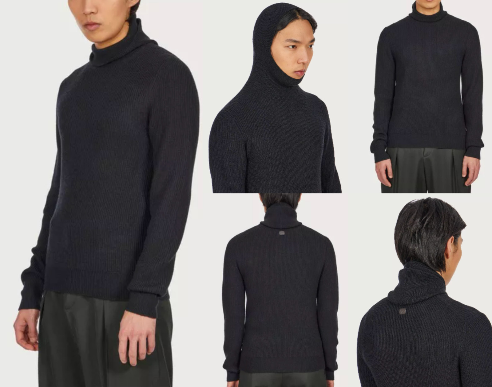 Salvatore Ferragamo Turtleneck Sweater Hooded Jumper Sweatshirt Pullover M image 6