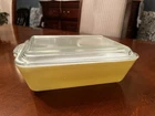 Vintage PYREX Glass 0503 Primary Yellow Refrigerator Dish W/Ribbed Lid. 2 Avail.