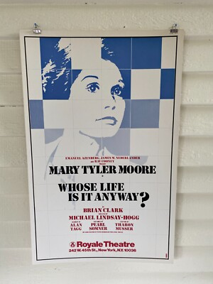 #ad #ad quot;Whose Life Is It Anywayquot; Mary Tyler Moore Broadway Window Card Poster 14x22quot; $34.95