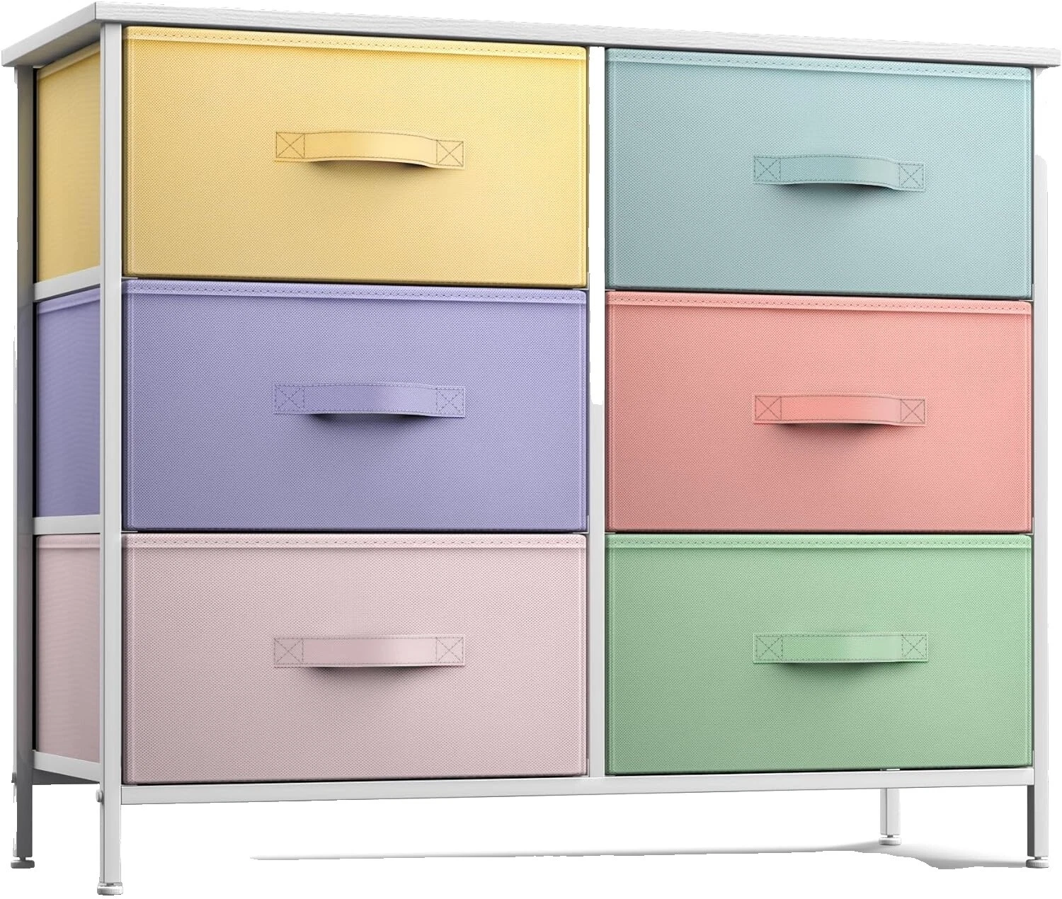 Cómodas y cómoda de metal blanco cómodas