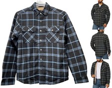 Grizzly Mountain Men's Gray Flannel Shirt Jacket  NWT
