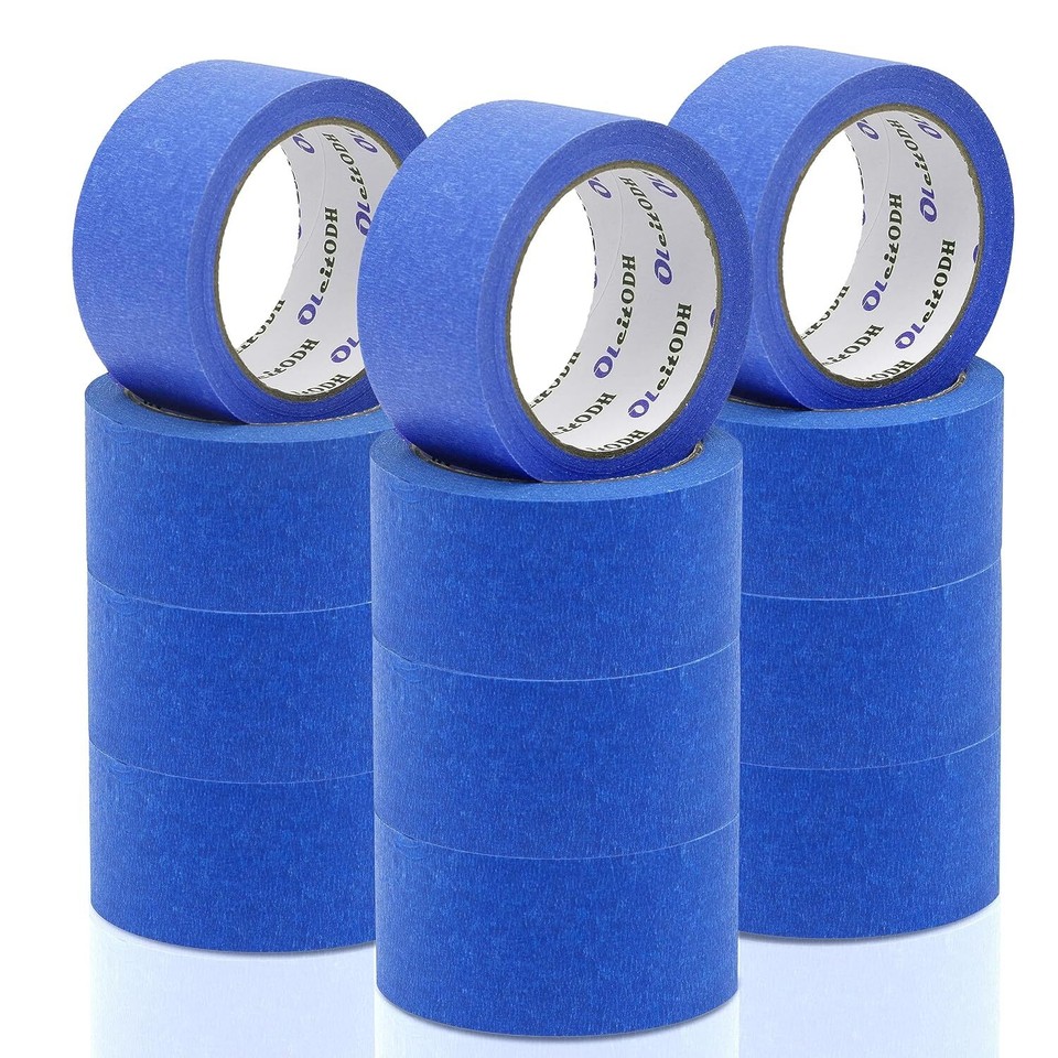 12 Rolls Blue Painters Tape Bulk 2 inch x 660 Yards, Painters Masking