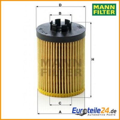 Oil filter Mann filter Hu712/8x for Opel Corsa D Corsa C