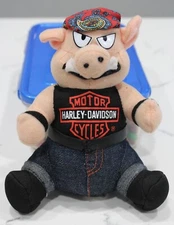  HARLEY DAVIDSON - Plush Stuffed Biker Hog Pig - Made by Play by Play