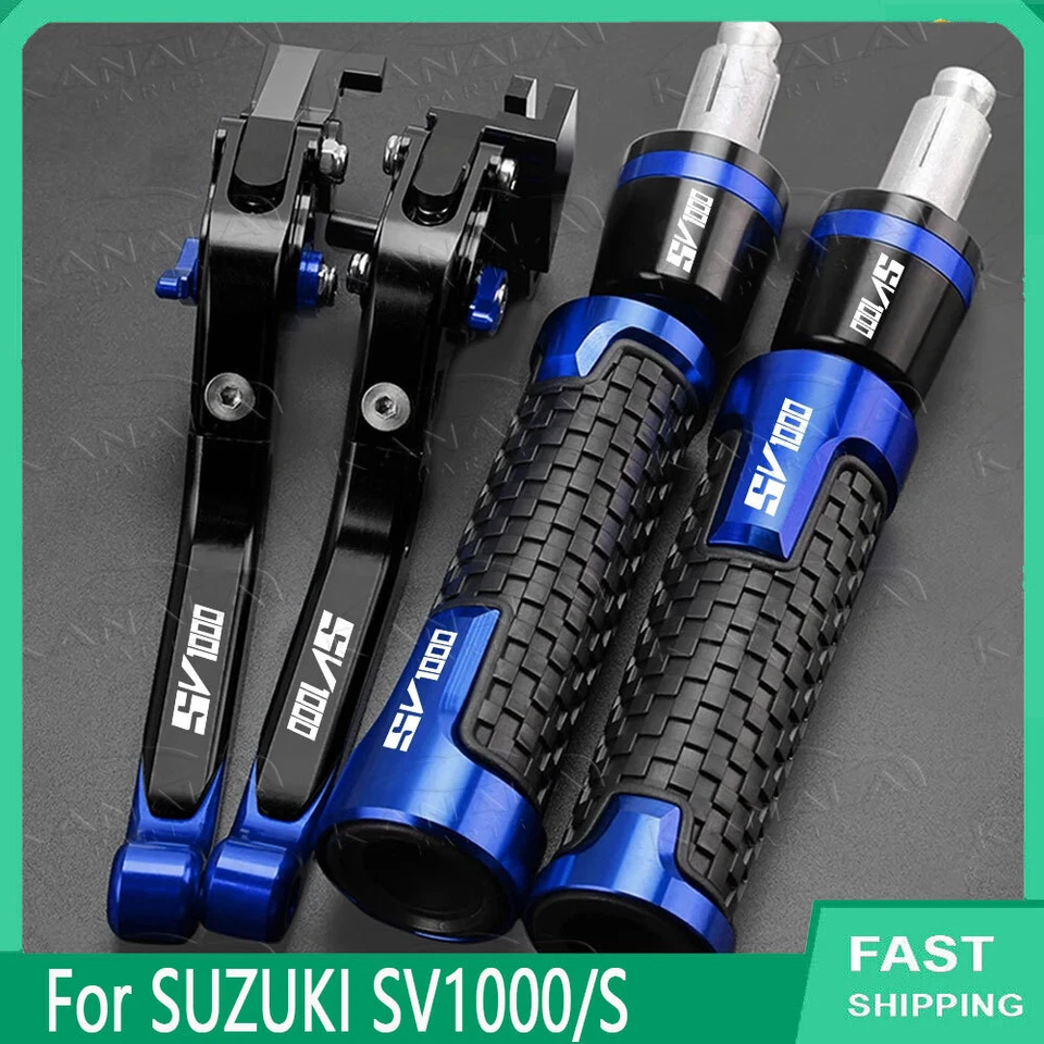 For SUZUKI SV1000/S CNC Motorcycle Brake Clutch Levers Handlebar Grips Set Foto 2 de 4