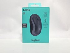 Logitech M185 Wireless Mouse Silver Optical USB Nano Receiver Compact Portable