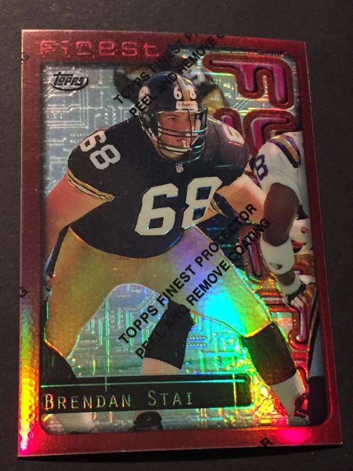 1996 Finest Bronze Refractor w/peel Brendan Stai Steelers #162