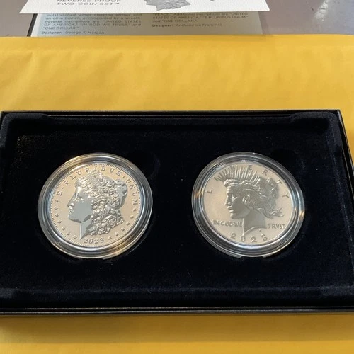 2023 Morgan & Peace Dollar Silver Reverse Proof Two Coin Set