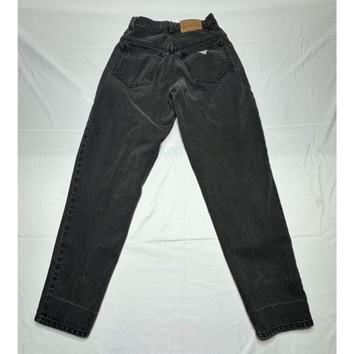 Vintage Guess Men's Black High Rise Tapered Leg Denim Jeans - Size 25x31 *READ* - Picture 2 of 9