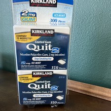 Kirkland Signature Quit Ice Mint Gum 2 mg, 300 Pieces Exp 2/27 FREE SHIPPING