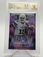 Panini Prizm Draft Picks Prizms Purple Dak Prescott #125 /99 BGS 9.5 Autograph