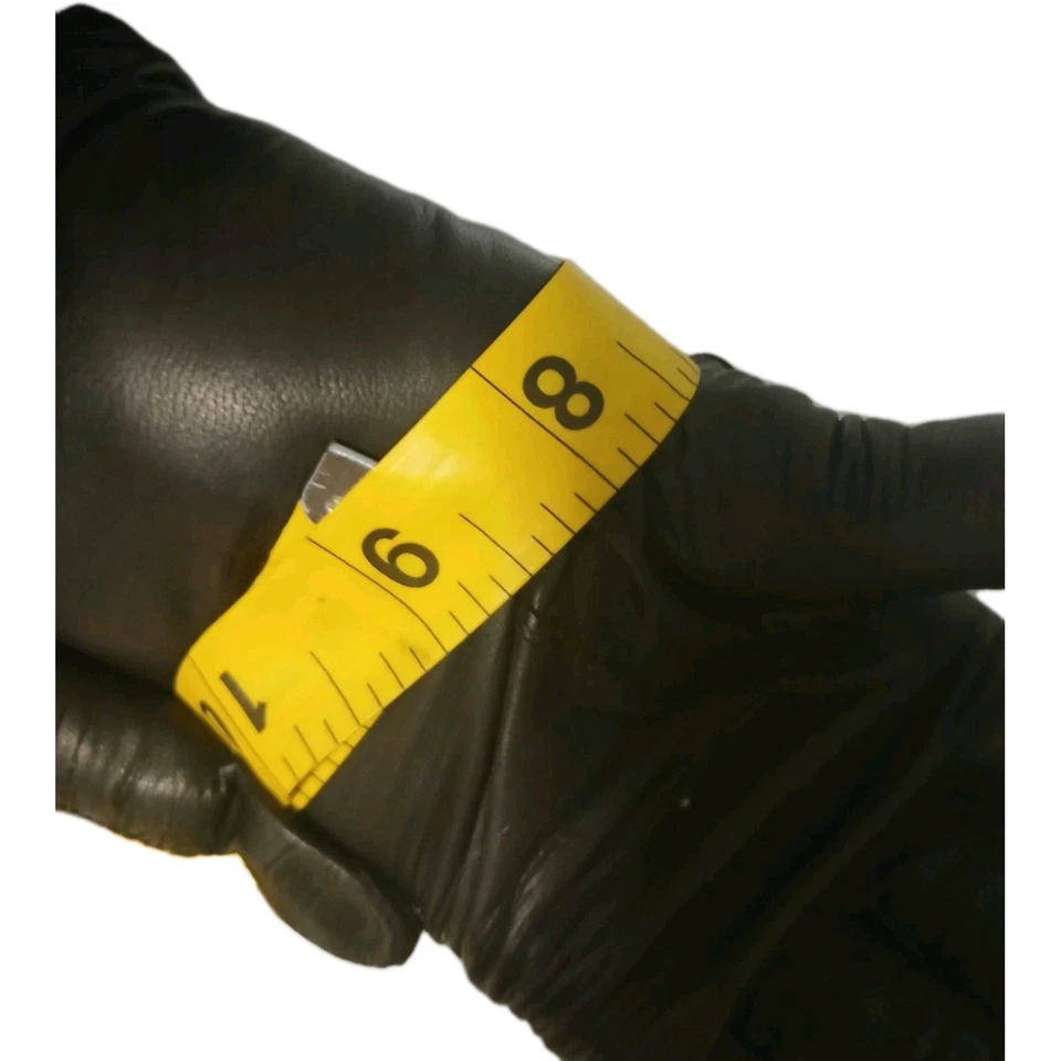 18 inch black kid leather gloves topped with 4in black Mink cuff I Mint .7.5 - Image 4 of 4