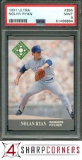 1991 ULTRA #395 NOLAN RYAN RANGERS HOF PSA 9