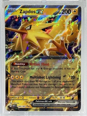 Zapdos EX 145/165 - Scarlet & Violet: 151 - NM/Mint - Pokemon