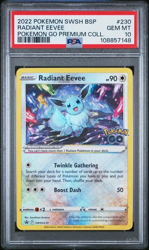 2022 Pokemon Swsh Black Star Promo Radiant Eevee Pokemon Go Premium PSA 10 #230