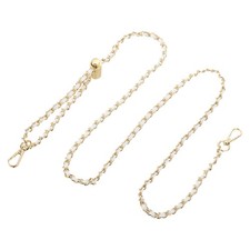 Purse Chain Strap, 55 Inch Adjustable Chains Strap White/Light Gold